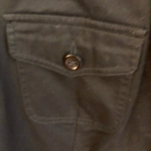 Black Willie Smith Classic Canvas Cotton/Spandex Blazer Jacket with Pockets - Picture 5 of 5